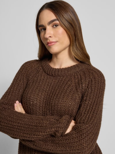 Smith and Soul Strickpullover mit Woll- und Mohair-Anteil Modell 'Raglan' Schoko 3