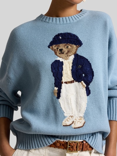 Polo Ralph Lauren Pullover met beermotief Lichtblauw gemêleerd - 3