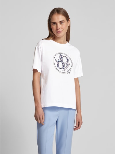 JOOP! T-shirt met strass-steentjes, model 'Tashi' Offwhite - 4