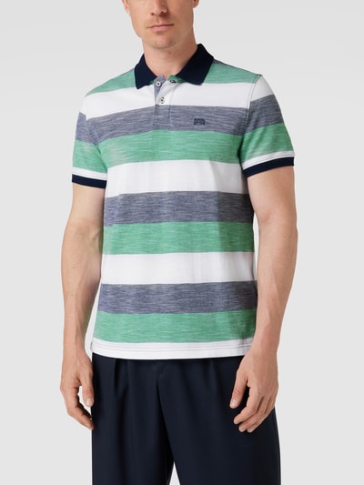 MCNEAL Poloshirt mit Streifenmuster Apfelgrün 4