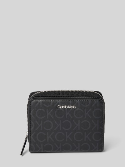 CK Calvin Klein Portemonnaie mit Label-Muster Modell 'CK MUST' Black 1