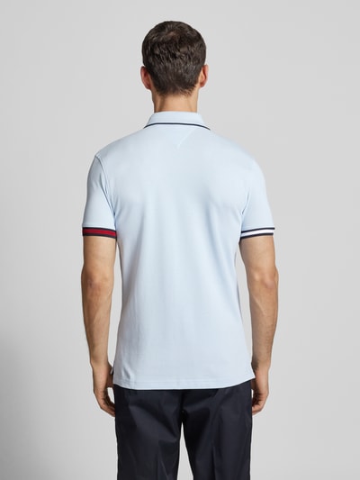 Tommy Hilfiger Slim Fit Poloshirt aus Baumwoll-Elasthan-Mix Hellblau 5