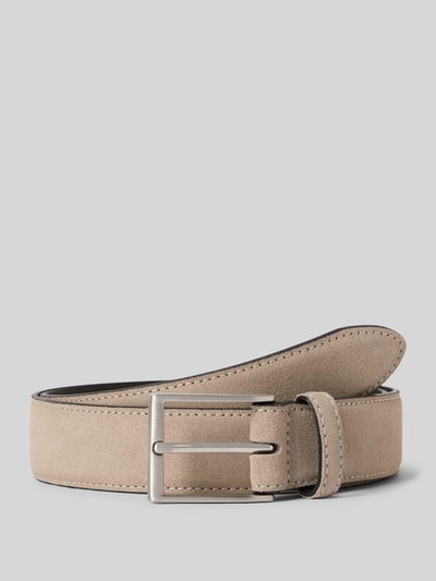 Produktfoto, Gürtel aus Kalbsleder mit Dornschließe von MCNEAL in hellem Beige, matte Textur, 3,5 cm breit, elegante Schließe, Größe 90