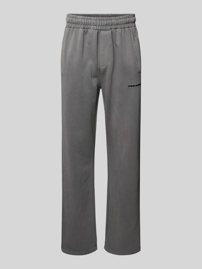 Pegador Sweatpants met labelstitching en steekzakken Antraciet - 2