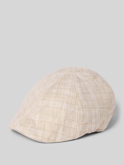 Müller Headwear Czapka lniana z tkanym wzorem Beżowy 1