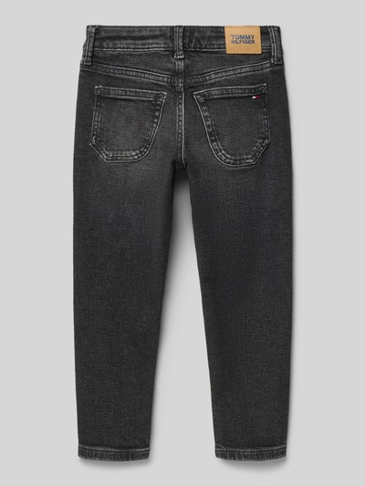Tommy Hilfiger Kids Jeansy o kroju straight fit z mieszanki bawełny Czarny 3