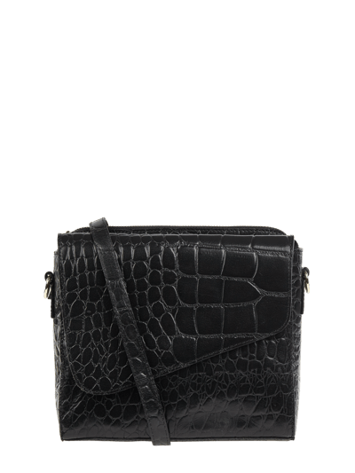 Treats Crossbody Bag aus Leder in Kroko-Optik Modell 'Ulrikka' Black 1