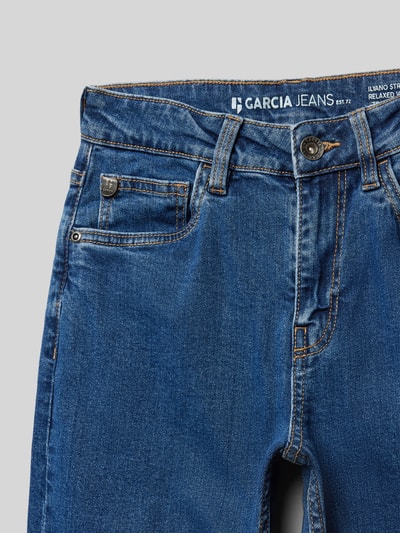 Garcia Wide leg jeans met Franse steekzakken, model 'Ilyano' Blauw - 2