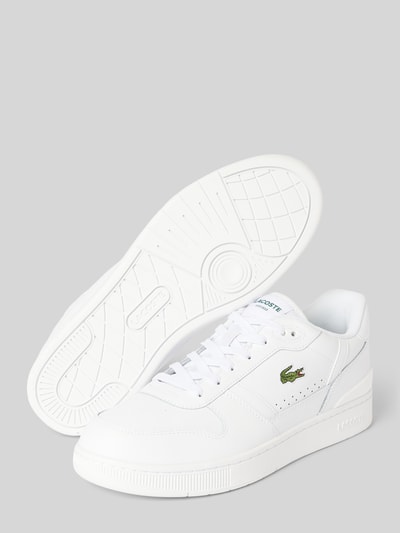 Lacoste Leren sneakers met logostitching Wit - 4