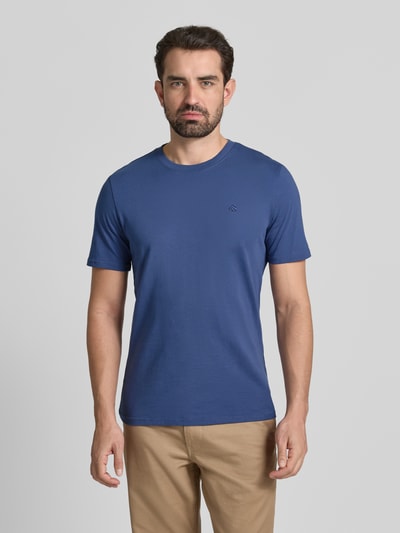 Scotch & Soda T-shirt met labelstitching Koningsblauw - 4