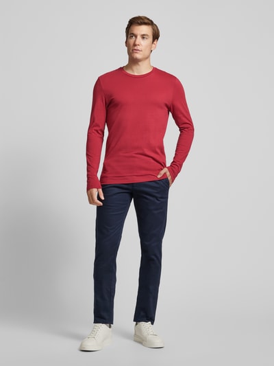 Christian Berg Men Longsleeve met ronde hals Donkerrood - 1