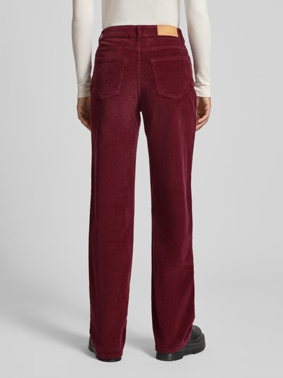 Noisy May Straight fit corduroy broek, model 'OLANDA' Bordeaux - 5