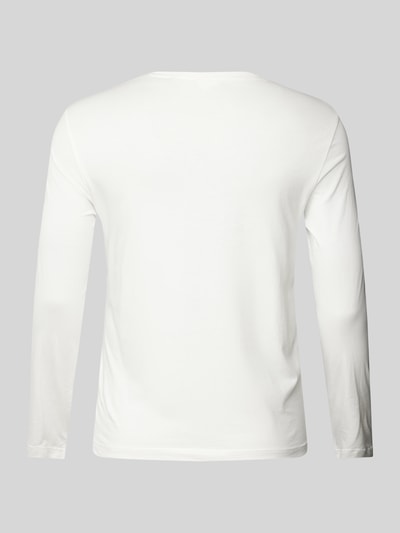 Gant Longsleeve mit Label-Stitching Offwhite 3