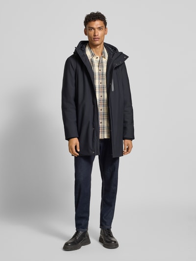 Strellson Regular fit parka met capuchon, model 'FLEX CROSS' Marineblauw - 1