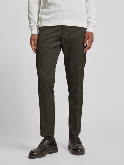 Drykorn Slim fit pantalon met steekzakken, model 'Ajend' Middenbruin - 4