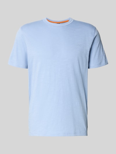 BOSS Orange Regular fit T-shirt van puur katoen, model 'TEGOOD' Lichtblauw - 2