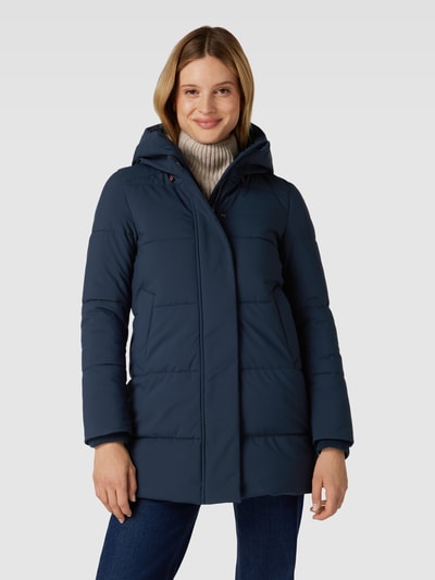 SAVE THE DUCK Gewatteerde lange jas met capuchon, model 'BETHANY' Marineblauw - 4