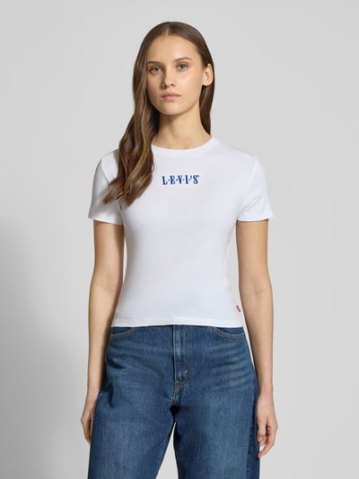 Levi's® T-Shirt mit Label-Stitching Weiss 4