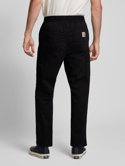 Carhartt Work In Progress Regular Fit Hose mit seitlichen Eingrifftaschen Modell 'FLINT' Black 5