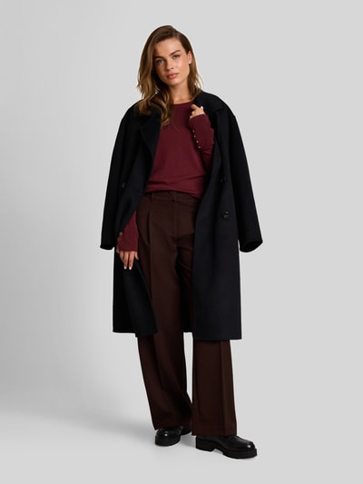 Tom Tailor Pullover van mix van viscose met knoopdetails aan de mouw Bordeaux - 1