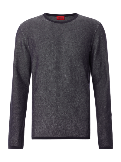 HUGO Pullover in Melangeoptik Marine 1