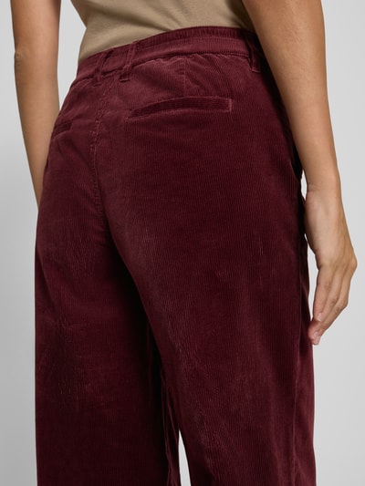 FREE/QUENT Corduroy broek met wijde pijpen, model 'Cordy' Bordeaux - 3