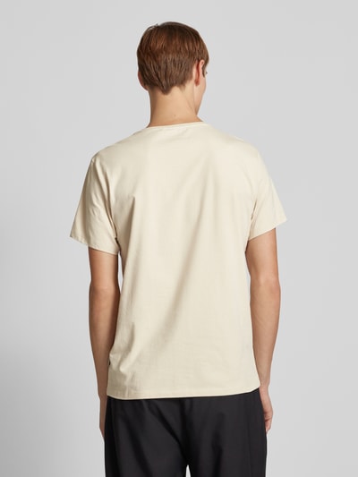 Blend T-shirt met geribde ronde hals, model 'Dinton' Lichtgrijs - 5