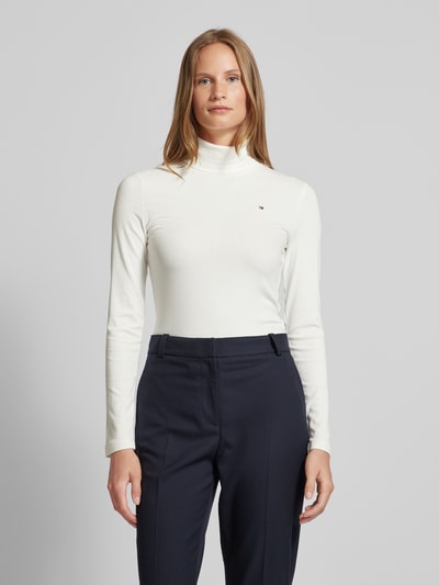 Tommy Hilfiger Slim Fit Longsleeve mit Rollkragen Weiss 4