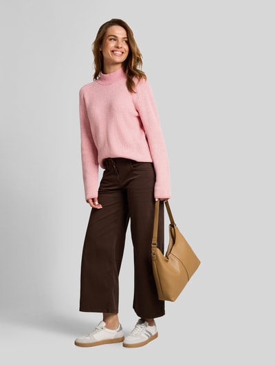 Tom Tailor Pullover mit Mock Neck Kragen Hellrosa 1