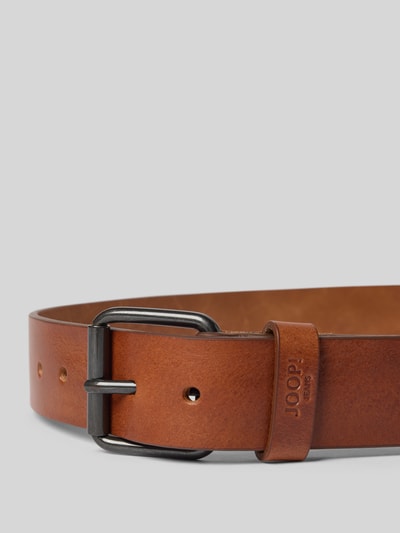JOOP! COLLECTION Pasek ze sprzączką i detalem z logo Koniakowy 2