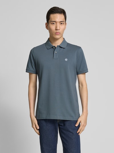 MCNEAL Regular Fit Poloshirt mit Knopfleiste und Label-Stitching Rauchblau 4