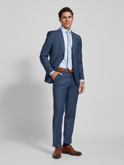 Jake*s Slim fit zakelijk overhemd met kentkraag Bleu - 1