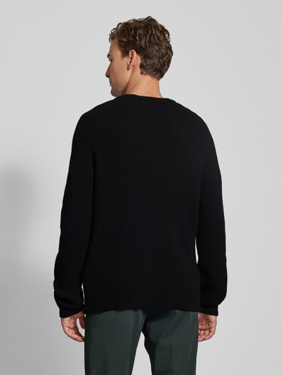 Forét Gebreide pullover met ronde hals, model 'CONE' Zwart - 5