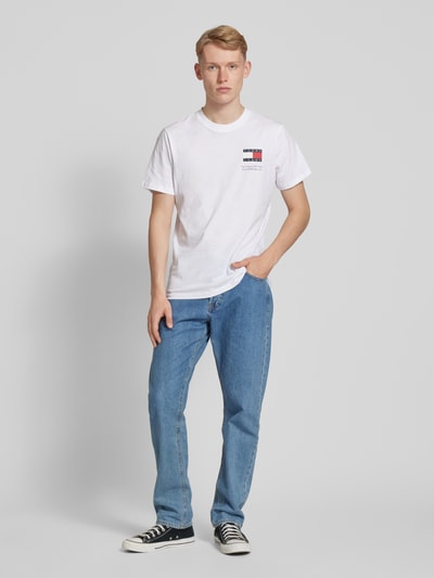 Tommy Jeans Slim Fit T-Shirt mit Logo-Stitching im 2er-Pack Weiss 1