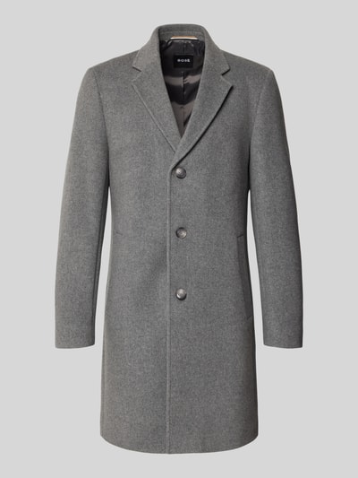 BOSS Slim fit functionele lange jas van wolmix model 'HYDE' Grafiet - 1