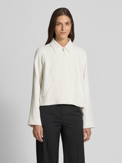 BOSS Regular Fit Kurzblazer aus reiner Viskose Modell 'JANDERA' Offwhite 4