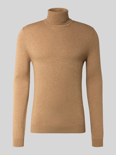 MCNEAL Regular fit coltrui van wolmix met kasjmier Camel gemêleerd - 2