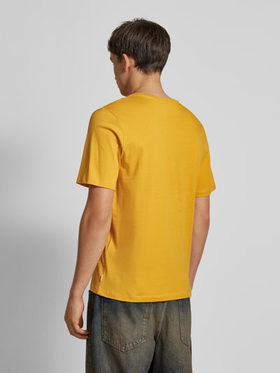Jack & Jones T-shirt z detalem z logo model ‘ORGANIC’ Żółty 5
