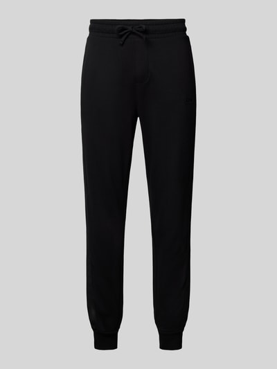 HUGO Sweatpants mit Label-Detail Black 1