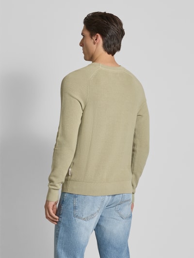 Casual Friday Strickpullover mit Rundhalsausschnitt Modell 'OLIVER' Khaki 5