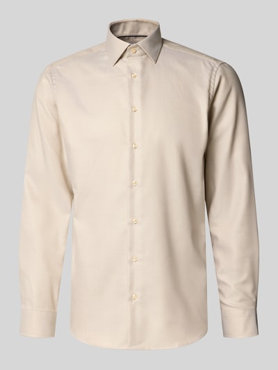 Christian Berg Men Regular Fit Businesss-Hemd mit Kentkragen Taupe 1