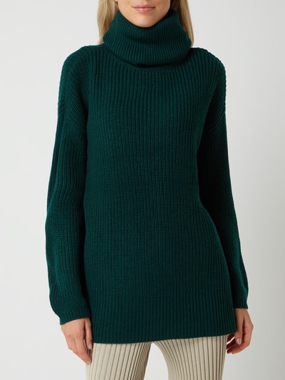 Vero Moda Rollkragenpullover mit Rippenstruktur Modell 'Sayla' Dunkelgruen 4