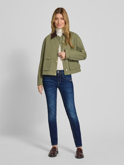 Gang Skinny fit jeans met steekzakken en labeldetail, model 'AMELIE' Blauw - 1