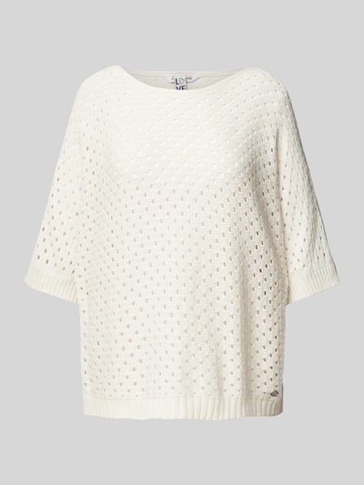 ZABAIONE Gebreide pullover met ajourpatroon, model 'Ho44liday' Offwhite - 2