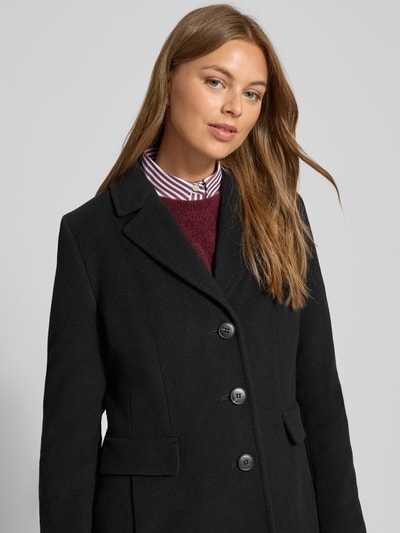 Fuchs Schmitt Wollmantel mit Kaschmir-Anteil und Pattentaschen Black 3