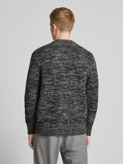 SELECTED HOMME Strickpullover mit Rundhalsausschnitt Modell 'PEPPER' Anthrazit Melange 5