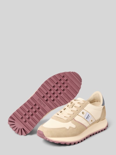 Blauer USA Sneaker mit Label-Patch Modell 'MILLEN' Beige 4