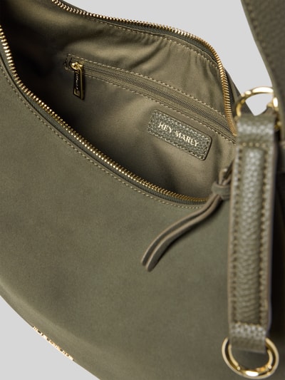 Hey Marly Rękawiczki ze skóry bydlęcej model ‘Lifetime Sister Suede’ Ciemnozielony 5