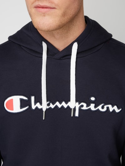 CHAMPION Comfort fit hoodie met geborduurd logo Marineblauw - 3