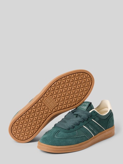Tommy Jeans Low Top Sneaker aus echtem Rindsvelours Dunkelgruen 4
